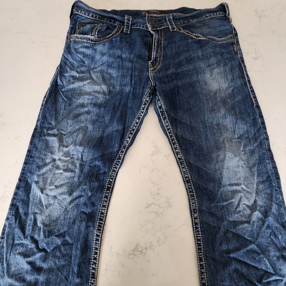Mens Silver Jeans - Picture 1 of 3